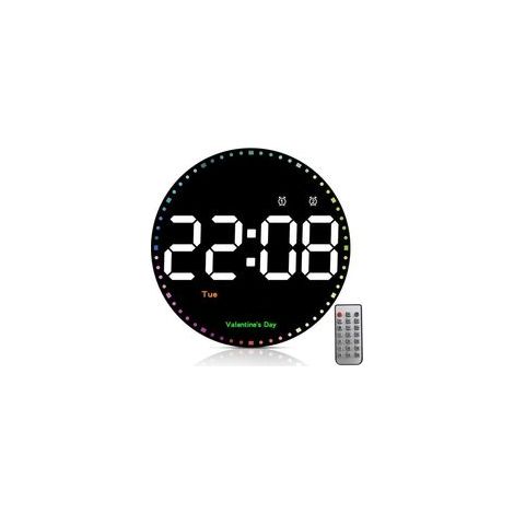 Horloge Murale Numérique 25,4cm, Grand Affichage LED, Idéale pour Salon, Bureau et Chambre, Facile à Lire (1/5)