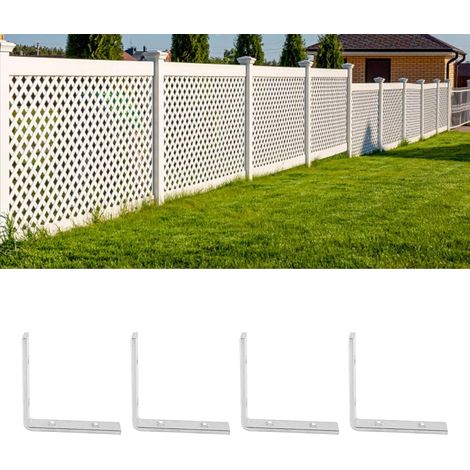 4pcs l Bracket Corner Contractes Angle Brassets 4 Trou Bracket Galvanisé Construction de Meubles Patio Meubles Claiteurs ACCESSOIRES DE SUPPORT LEV (1/5)