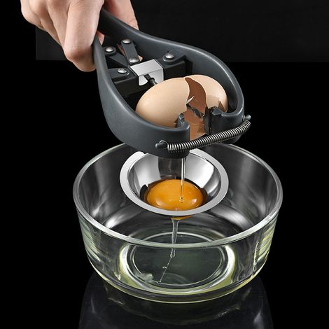 Manual Stainless Steel Egg Opener Tool, Multi-Function Egg Yolk Separator Egg Shell Cutter, Cracking (1/5)