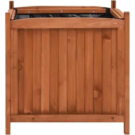 Jardinières surélevées 2 pcs 50x50x50 cm Bois de sapin (1/5)