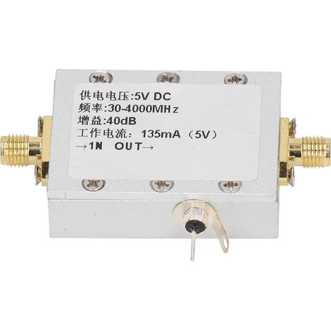 Module amplificateur RF 30-4000 MHz 40 dB en alliage d'aluminium à faible bruit pour récepteur de télécommande DC 5 V (1/5)