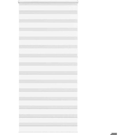 4014807 Store zèbre blanc 100x230 cm largeur du tissu 95,9cm polyester (1/5)