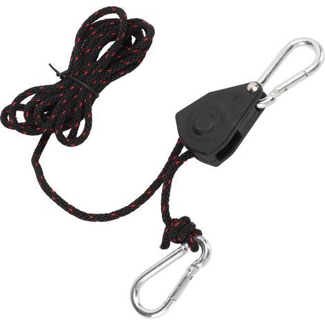 2x Hochleistungs-Seilkarabiner, hohe Tragfähigkeit, leicht und tragbar, verstellbare Schlaufe für Outdoor-Zelte (1/5)