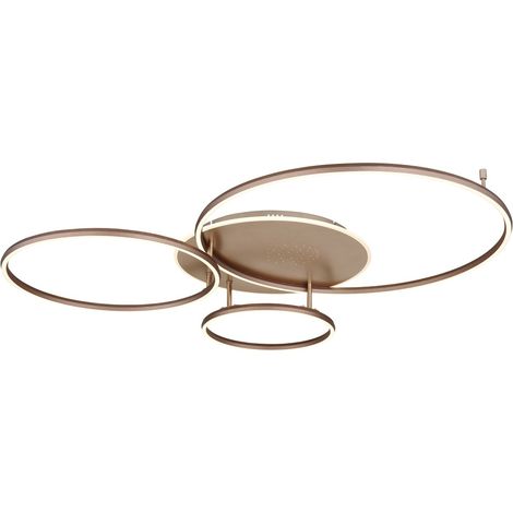 LED Deckenlampe Deckenleuchte Wohnzimmerlampe Dimmbar Champagner Metall Länge 116,6 cm (1/5)