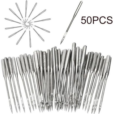 Aiguilles de machine à coudre - Non spécifié - Assorties - 50 pièces - Argent - Durable-Ywey (1/5)