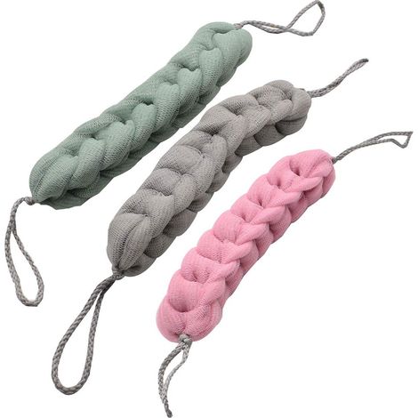 Éponge De Bain - Maillage Fin - Lanière De Suspension - Polyéthylène PE - Lot De 3 (1/5)