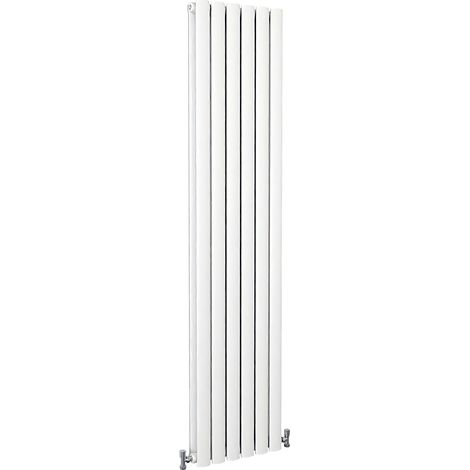 SKY Bathroom Oval Column Radiator Vertical 1600x354mm Double White