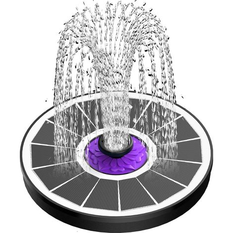 Fontaine Solaire, 3.5W Solaire Flottant Extérieur Fontaine Pompe Bassin Solaire avec 8 Buses pour Bain d'oiseaux, Étang, Piscine, Patio, Jardin Fontaine, Décoration de Jardin