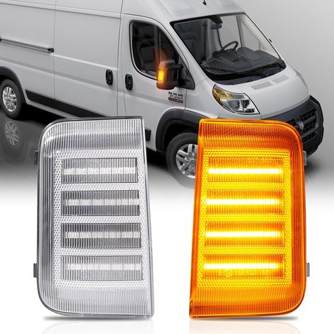 Clignotant LED Rétroviseur Lateral pour Boxer Fiat Ducato Ram Promaster Citroen Jumper Relay, Feux Répétiteurs de Clignotants avec CanBus, Sans Erreur LED indicateur de Clignotant (1/5)