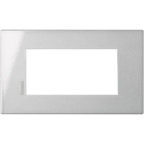 Plaque 4 modules Bticino Axolute Air - Tech - matériau métallique HW4804HC (1/2)
