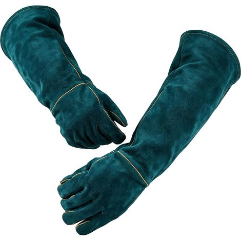 Gants Anti‑morsure 60 cm en Cuir, Anti-coupures, Protection Bras (1/5)