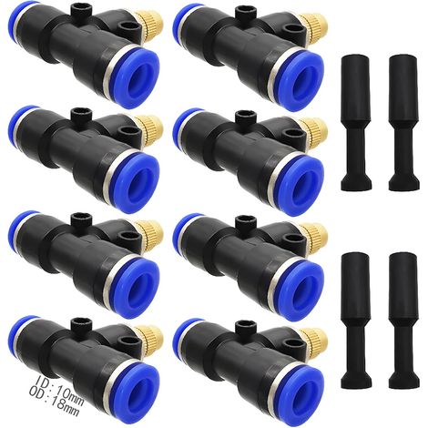 Buse d'atomisation réglable, 6 pièces buse de brumisation en laiton Connectez un tube d'intubation rapide 12 mm + 3 blocage pour le dépoussiérage, refroidissement industriel, etc. Ensemble 2 - (1/5)