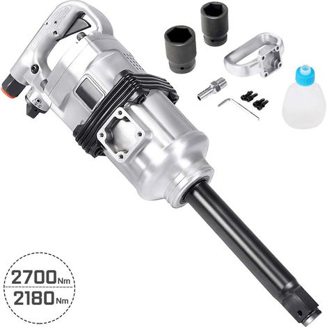Pistola impacto neumatica de 1" (1 pulgada) 4200 rpm 2700 Nm / 2180 Nm, con vasos 38 y 42 mm