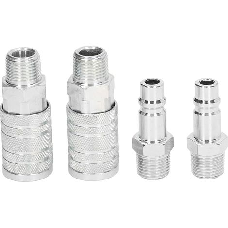 Raccord de Tuyau D'air Connecteur Rapide Durable à Haut Débit 1/2in NPT Mâle Femelle 300PSI pour les Amateurs D'outils Pneumatiques