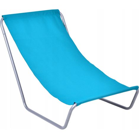 Lettino da spiaggia pieghevole OLEK - blu (1/3)