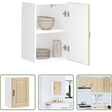 vidaXL Holzwerkstoff - Küchen-Hängeschrank Kalmar Sonoma-Eiche Holzwerkstoff (1/5)