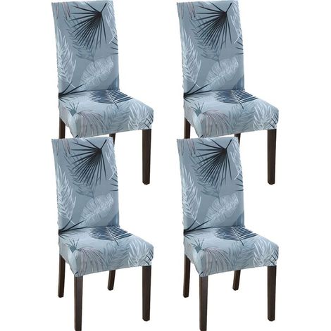 Lot de 4 housses élastiques pour chaises de salle à manger, housses de tabourets modernes et simples, style 2 (1/5)