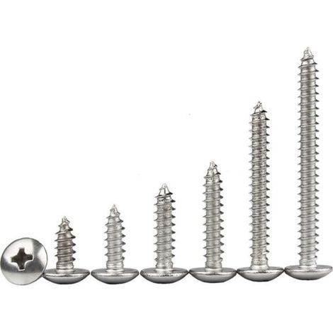 Vis À Bois - M4x30mm - Inox 304 - Tête Bombée Cruciforme - Lot De 40 Pièces (1/5)