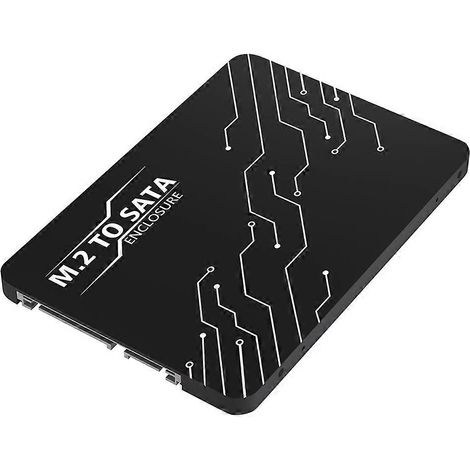 Adaptateur de boîtier pour disque dur SATA M.2 vers 2,5 pouces, convertisseur SSD NGFF avec interface SATA à boutons B et M, prend en charge les cartes SATA 3.0. (1/5)