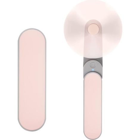 Mini ventilateur portatif, petit ventilateur de poche portable rechargeable par USB (rose, 1 paquet) (1/5)