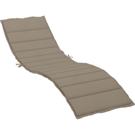 INLIFE Coussin de chaise longue Taupe 200x50x3 cm Tissu (1/5)