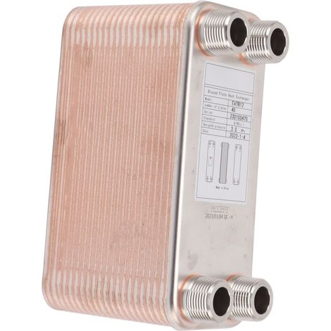 Échangeur de chaleur compact et robuste à plaques brasées en acier inoxydable pour eau de moût de bière (1/5)