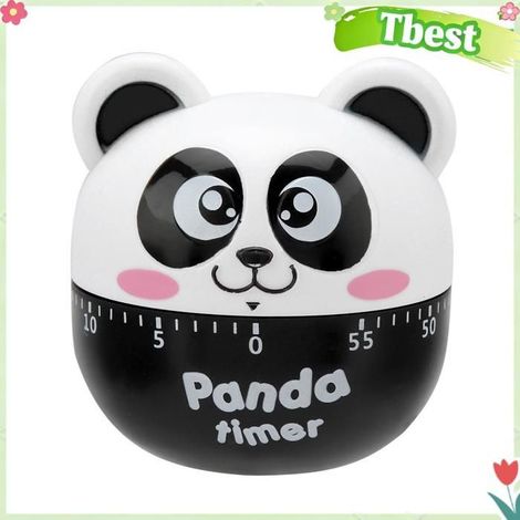 Tbest minuterie de cuisson Minuterie de cuisine mécanique, compteurs manuels en forme d'animal pour outil de art minuteur Noire (1/5)