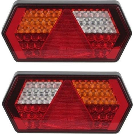 LED-Set mit Dioden-Rücklichtern, Neon, dynamischem Blinker, 6 Funktionen, 12/24 V