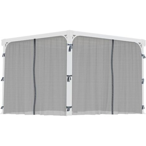 Palram - Canopia Moustiquaire en polyester pour pavillon Palermo Anthracite (1/5)