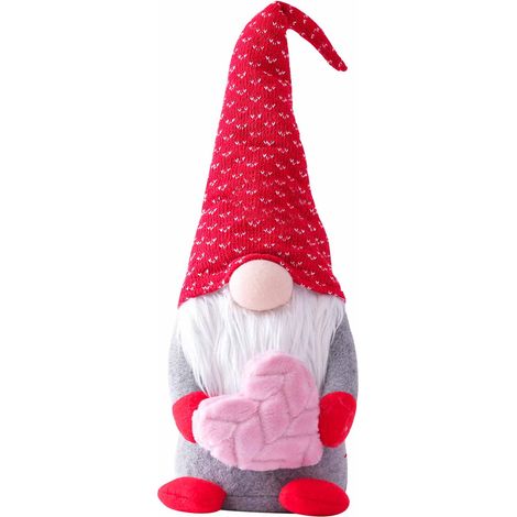 Figurine de Saint-Valentin, enveloppe, cœur, gnome sans visage, Rudolph, accessoire de décoration de fenêtre, poupée ornementale (1/4)