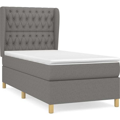 Maison Exclusive - Boxspringbett mit Matratze Dunkelgrau 100x200 (1/5)