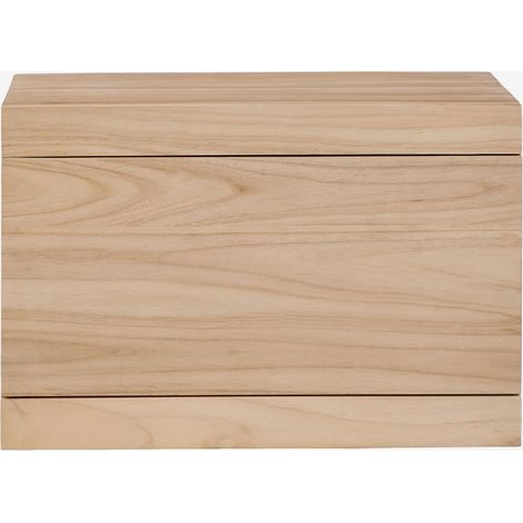 Ensemble meuble de salle de bain suspendu 60x45 cm en bois de teck Belivetta SKLUM (1/5)