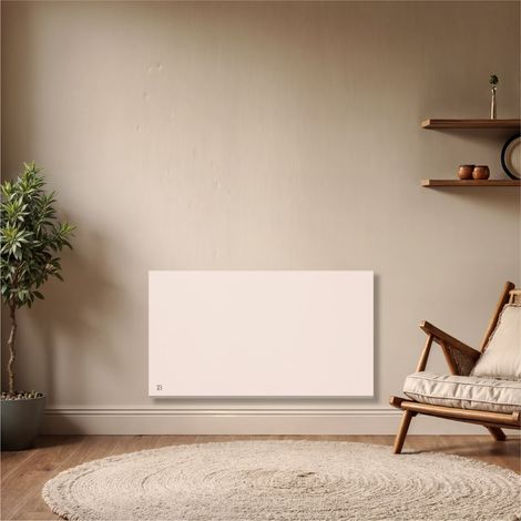 Radiateur électrique fixe connecté WIFI à inertie sèche céramique 1500W Bestherm NESSA CONNECT horizontal blanc — vue 2