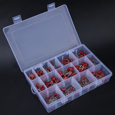 Lot de 180 condensateurs CBB en film polypropylène, 10nF/0,01uF/400V à 68nF/0,068uF/630V (1/5)
