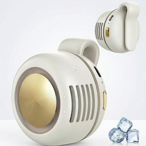 Mini ventilatore portatile con clip, silenzioso e senza pale, con tre velocità di ventilazione regolabili, ideale per camicie, cinture, viaggi all'aperto, ufficio e altre occasioni. (1/4)