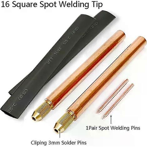 1 stylo de soudage par points pour batterie, à main, avec courroie en cuivre et noyau de 3 mm. Pointe tactile, filetage fixé pour outils de soudage par points de batterie. (1/5)