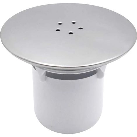 Bonde de Vidange pour Receveur de Douche en PP et Inox, Couvercle de Bonde avec Grille Anti-Obstruction, Universel pour Salle de Bain