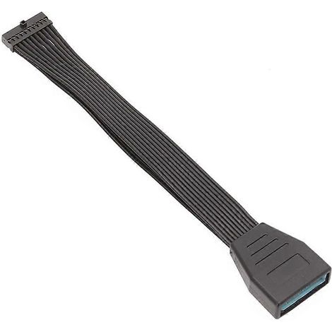 Adaptateur USB interne 19 broches/20 broches Mini USB 3.0 mâle vers femelle, connecteur plat à profil bas, pour carte mère (1/5)