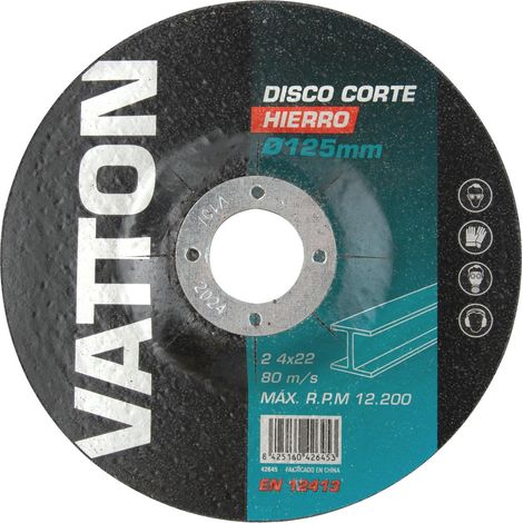 Disco de Corte para Hierro 125 mm VATTON: Cortes Precisos