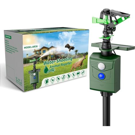 Intelligentes Wasserstrahl-Tierabwehrsystem  Vogelabwehr, Katzenabwehr, Hundeabwehr  Tierabwehr über Sprinkleranlage  Reichweite bis zu 10 m  Bewegungsmelder.
