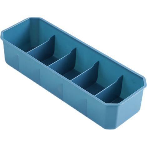 Boîte de Rangement Compartimentée pour Sous-vêtements - Organisateur Empilable et Multifonction pour Tiroir de Chaussettes - Plastique Éco-responsable (27.5 x 9.6 x 6 cm) (1/5)