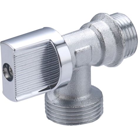 Noyon & Thiebault – Robinet équerre d'arrêt 1/4 tour – Filetage entrée 1/2 et 3/4 – Pour machine à laver – Installation facile et rapide