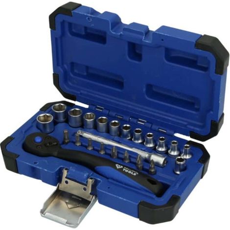 BRILLIANT TOOLS BT020023 Serie di Chiavi a Bussola 1/4", 23 pz [Powered by KS Tools]