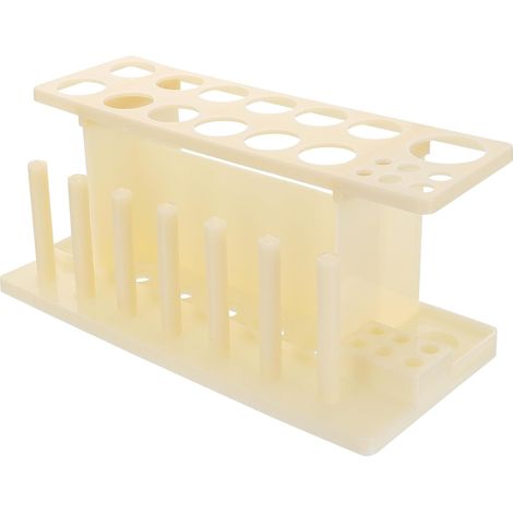 Support 19 Emplacements 7 Colonnes pour Tubes à Essai en Plastique Beige Pratique et Robuste, pour Salles de Classe Scientifiques et Usage Domestique (1/5)