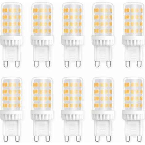 CHOYCLIT Ampoules LED G9 5W, Equivalente 40W 50W Halogène Lumière, 450LM, Blanc Neutre 4000K, AC 220V, Culot G9 Standard, économie d'énergie, pour Ceiling Lighting, Kitchen, Chambre, Salon, Pack de 10