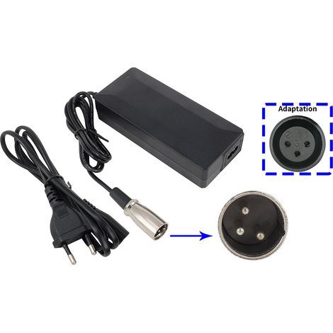 PowerSmart 42V Chargeur Adaptateur secteur 36 V 2 A pour vélo électrique (1/4)