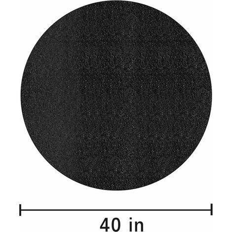 royaluxe -Tapis de feu feu tapis four extéri brasier tapis isolant noir rond ignifuge rond 40 pouces (1/5)