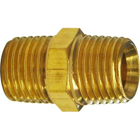 Raccords double mamelon 1/4' AG - 2 pièces