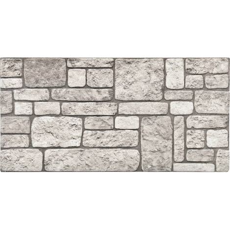 Wandpaneele 10 pcs Grau 100 x 50 cm EPS-Schaum vidaXL