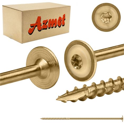 Vis à bois 8x260 - Tête plate Torx - 50 pièces - Résistantes et durables - Idéales pour la menuiserie (1/5)